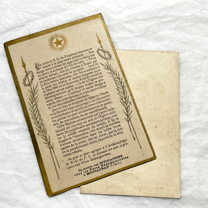 1900s - 2 Vintage French Devotional Holy Cards - Our Lady of Perpetual Help, Saint Louis de Gonzague - Catholic Prayer Ephemera