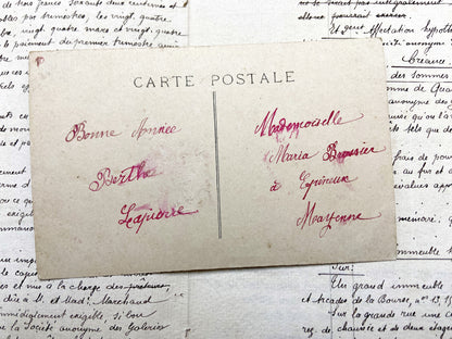 1900s - Antique French Boy Sailor Suit Postcard - Hand-Tinted Flowers Portrait - Edwardian Era Children Collectible - J.C. Paris