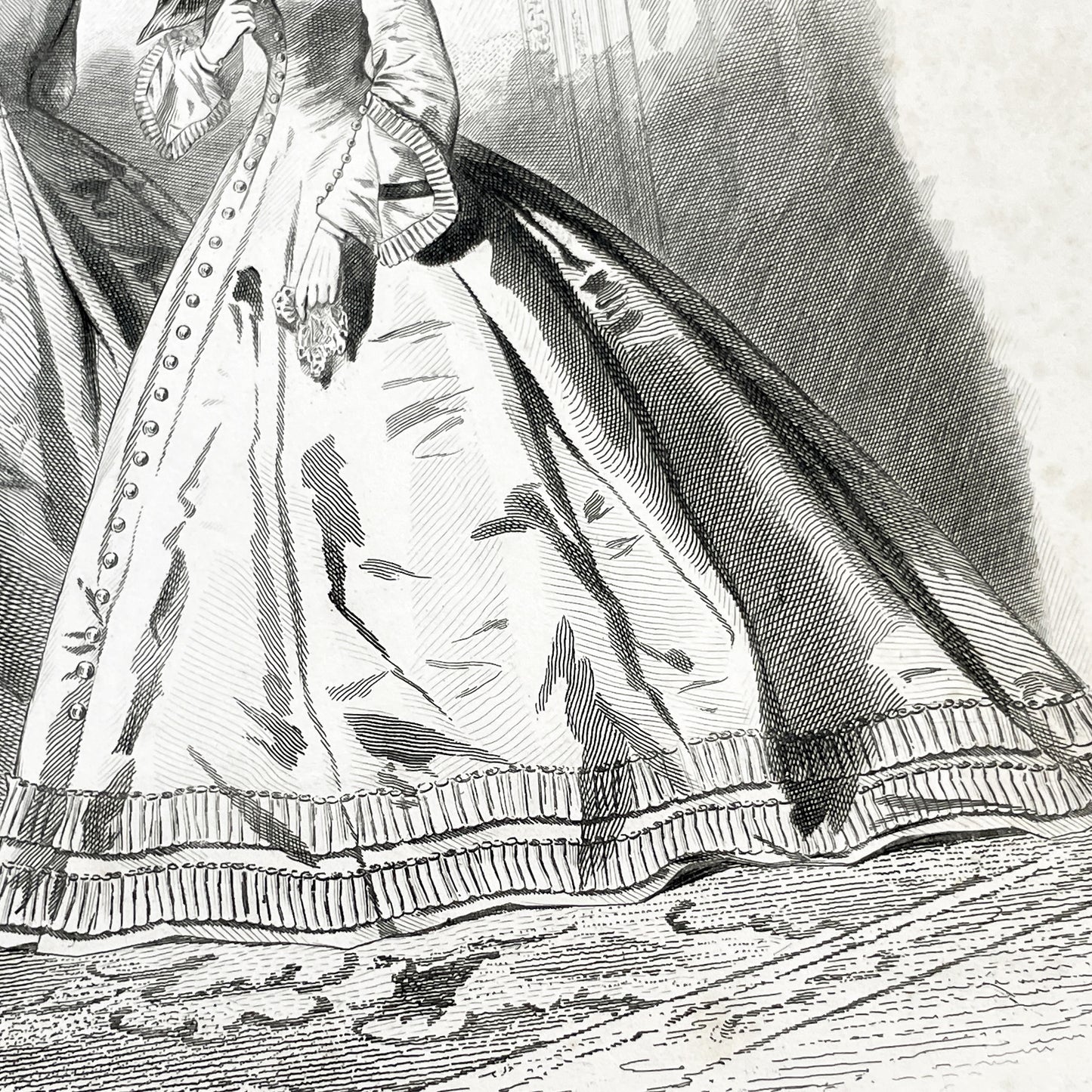1860s - Original French 1862 Journal des Demoiselles Fashion Plate - Exquisite Victorian Ladies' Attire Engraving - Antique Parisian Chic