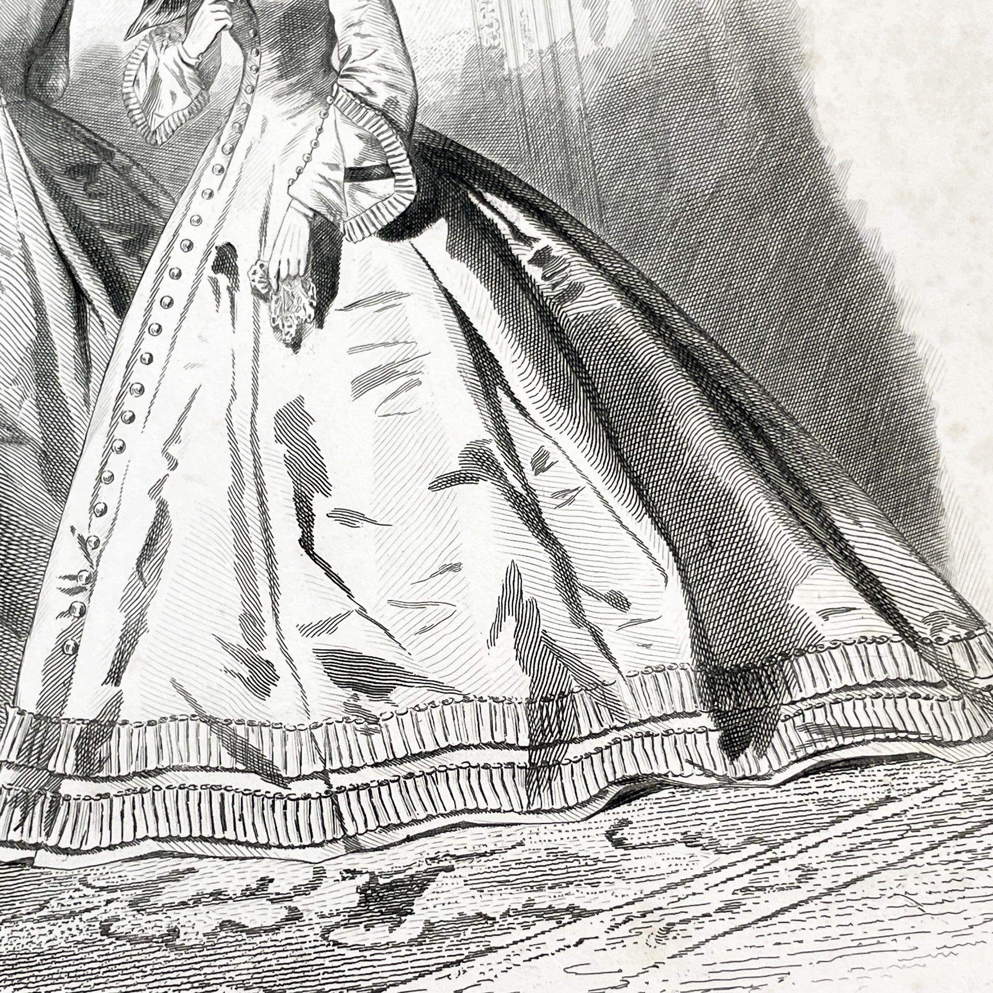 1860s - Original French 1862 Journal des Demoiselles Fashion Plate - Exquisite Victorian Ladies' Attire Engraving - Antique Parisian Chic