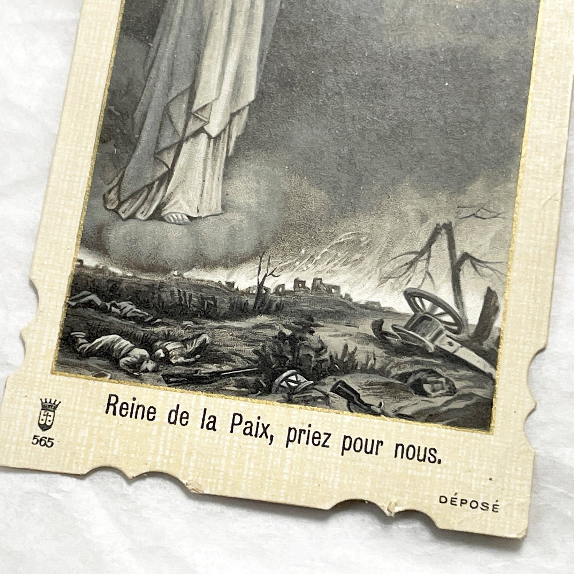 1910s - 2 Antique French Catholic Holy Cards & Prayer Cards - Vintage Religious Ephemera - Sacred Art Collection