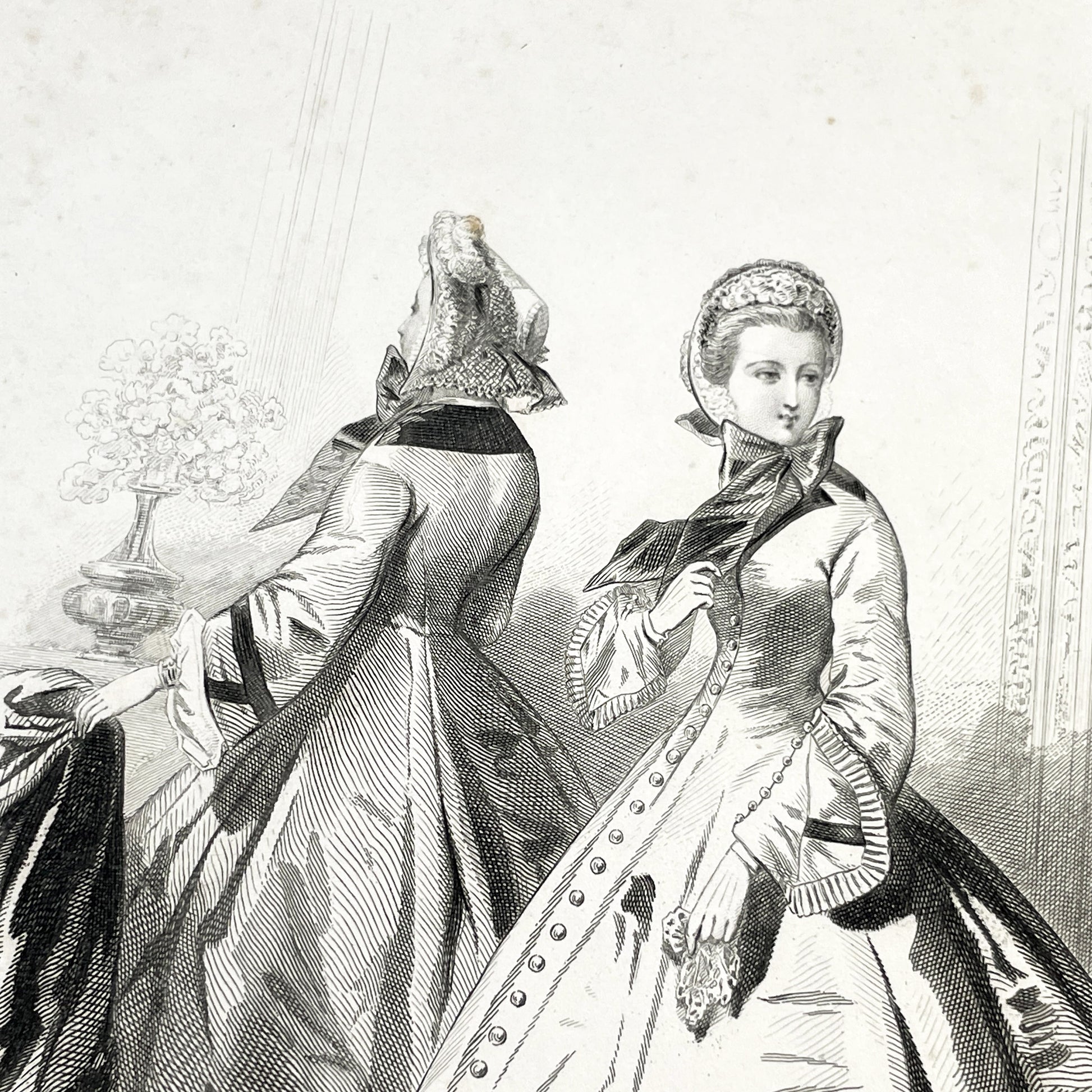 1860s - Original French 1862 Journal des Demoiselles Fashion Plate - Exquisite Victorian Ladies' Attire Engraving - Antique Parisian Chic