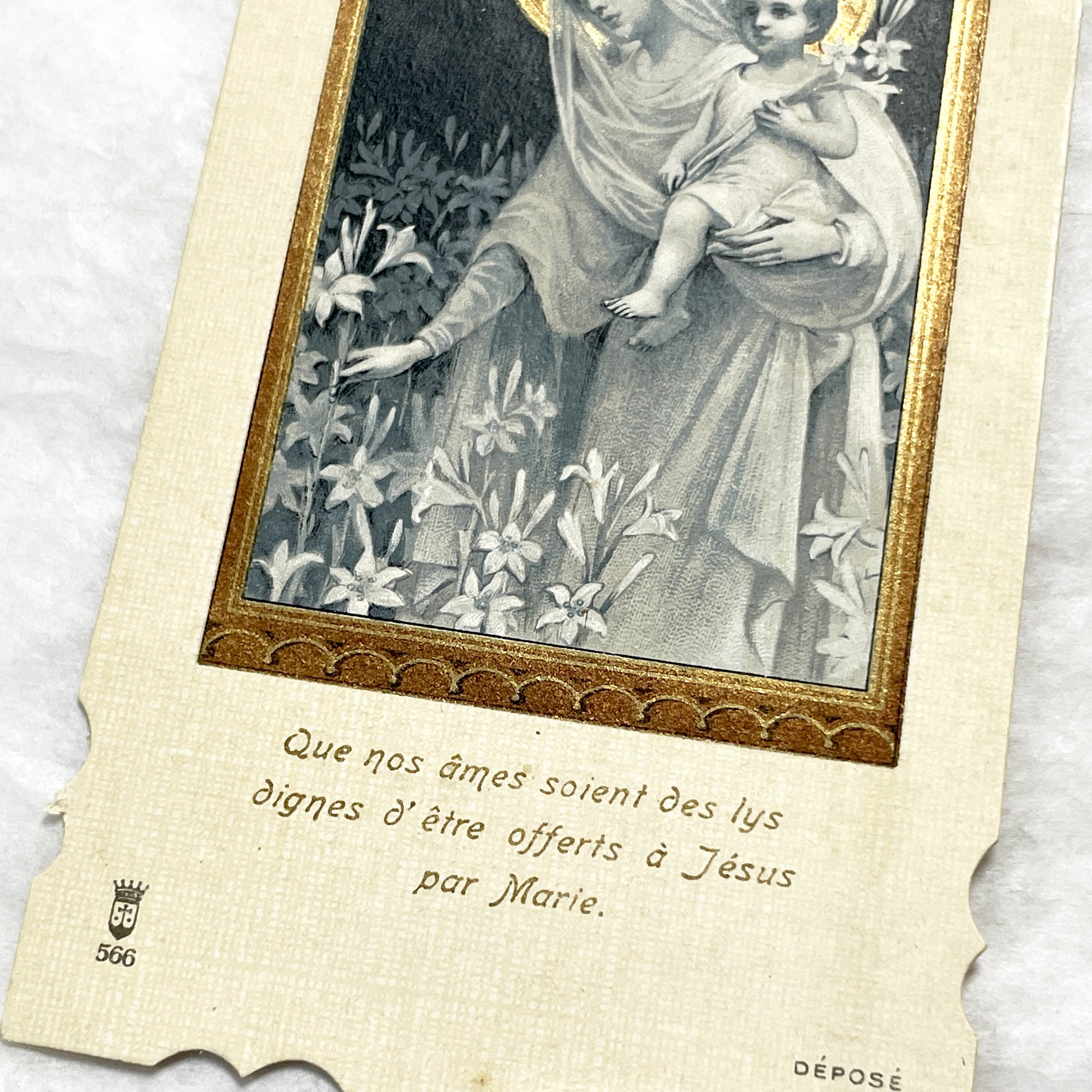 1910s - 2 Antique French Catholic Holy Cards & Prayer Cards - Vintage Religious Ephemera - Sacred Art Collection