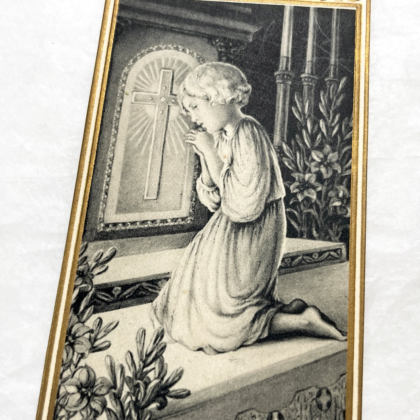 1910s - 2 Vintage French Religious Holy Prayer Cards - First Communion - Bouasse-Jeune Art - Collectible Catholic Ephemera - Set of Two