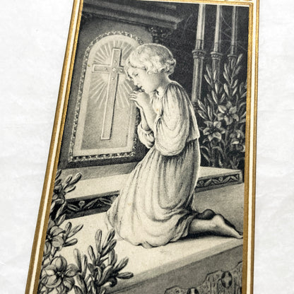 1910s - 2 Vintage French Religious Holy Prayer Cards - First Communion - Bouasse-Jeune Art - Collectible Catholic Ephemera - Set of Two