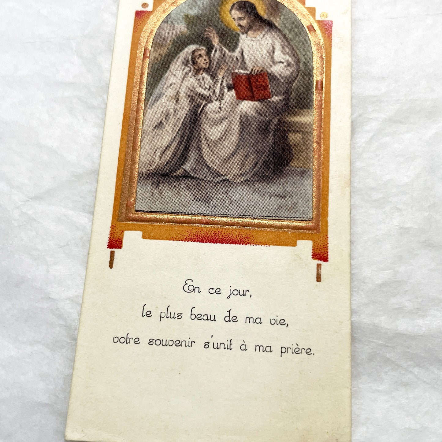 1900s - Three Vintage French Religious Holy Cards - Sacred Heart - Madonna and Child - First Communion - Antique Catholic Ephemera Art