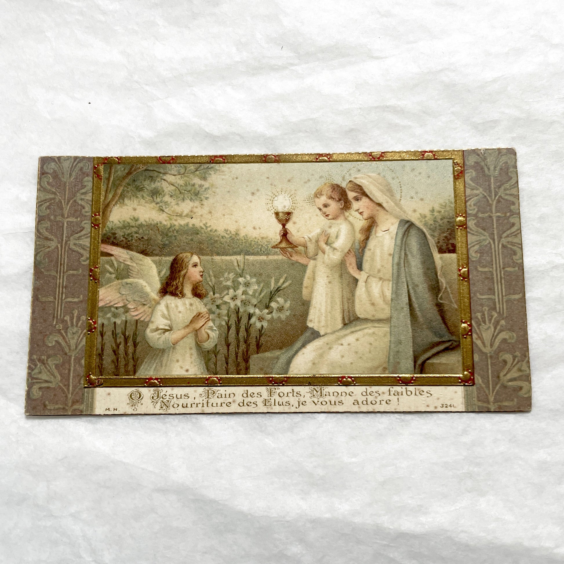 1910s - 2 Vintage Religious Holy Cards - Catholic Devotional Prints - First Communion Ephemera - Collectible Memorabilia - Historic Art