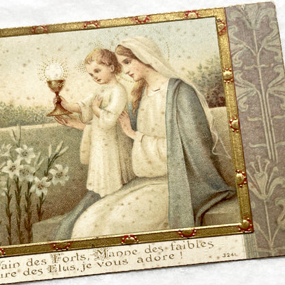 1910s - 2 Vintage Religious Holy Cards - Catholic Devotional Prints - First Communion Ephemera - Collectible Memorabilia - Historic Art