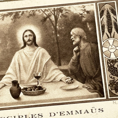 1910s - 2 Vintage Religious Holy Cards - Catholic Devotional Prints - First Communion Ephemera - Collectible Memorabilia - Historic Art