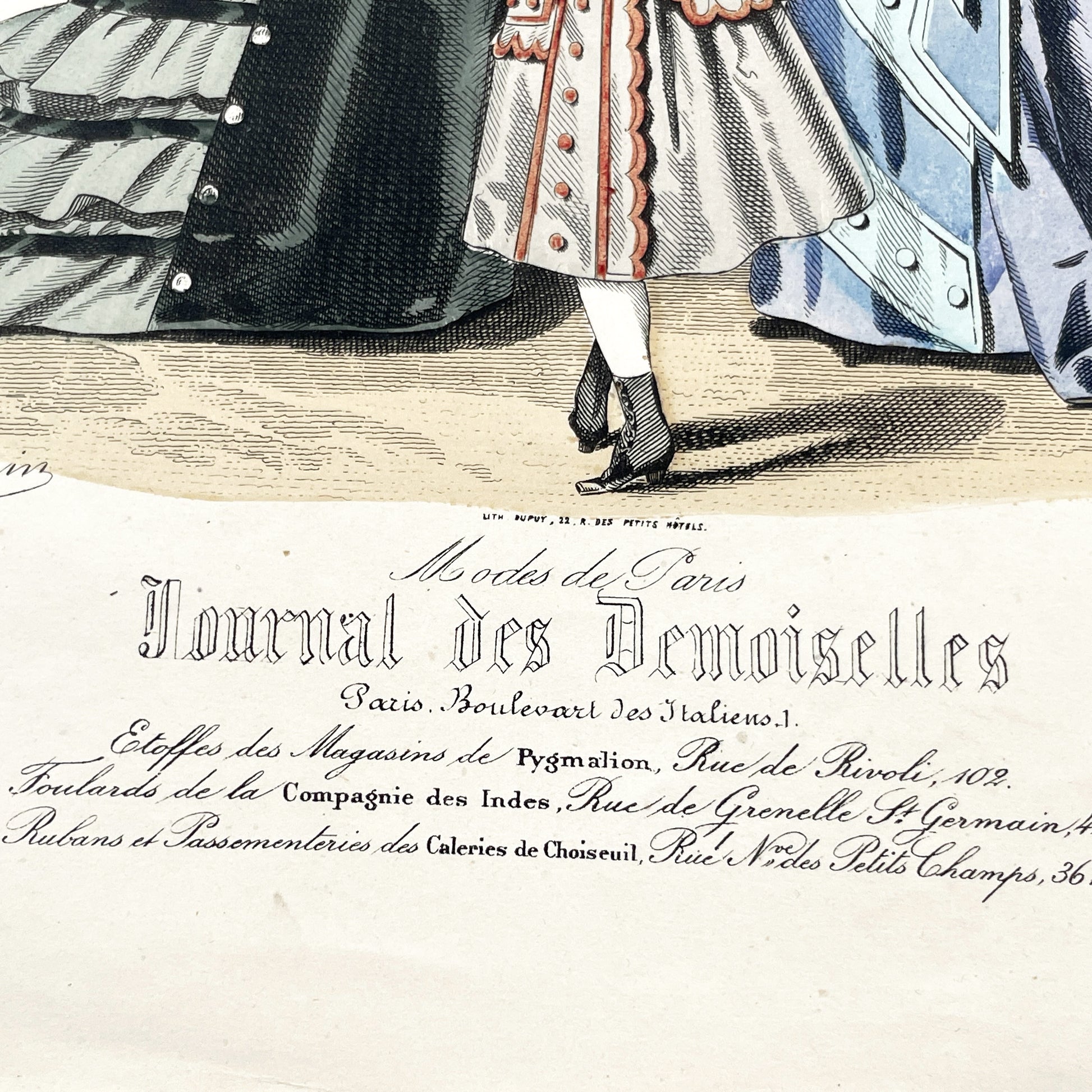 1880s - Original French Fashion Print - "Journal des Demoiselles" - Parisian Elegant Women and Girl Attire - Historic Costume