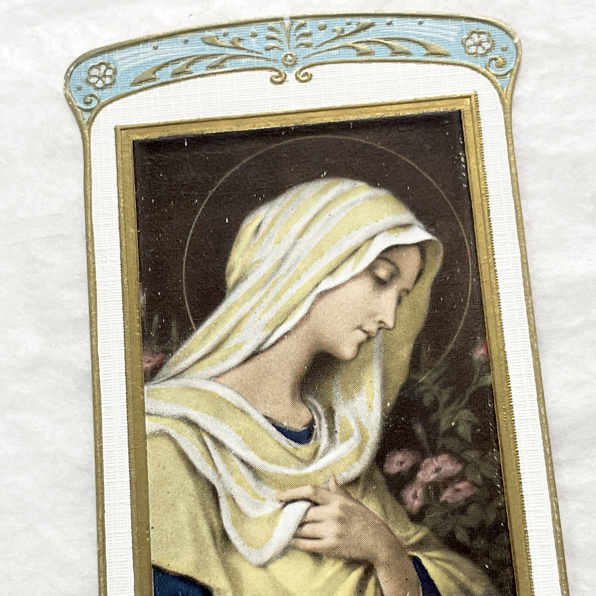 1930s - 2 Antique French Religious Holy Cards - First Communion Souvenir - Virgin Mary - Child Jesus - Catholic Mementos