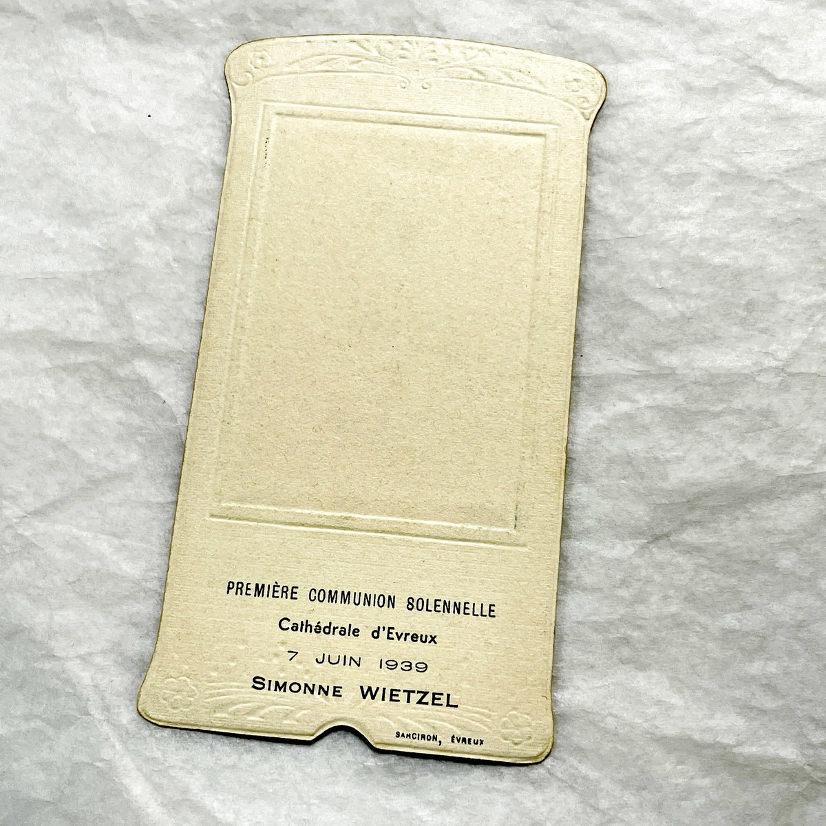 1930s - 2 Antique French Religious Holy Cards - First Communion Souvenir - Virgin Mary - Child Jesus - Catholic Mementos