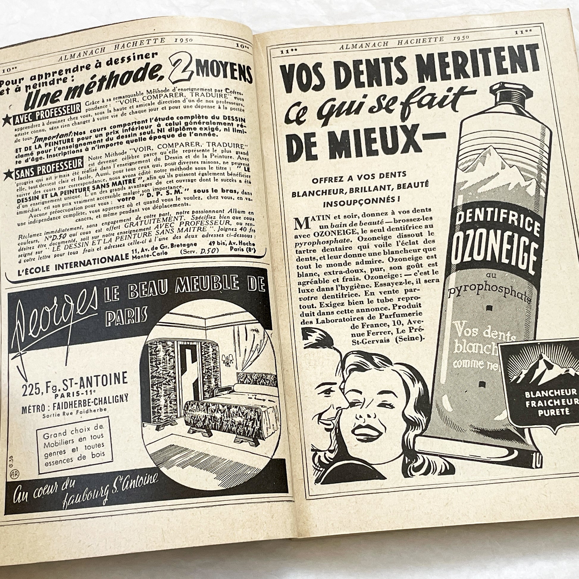 1950s – 300 Pages - Almanach Hachette – Vintage French illustrated almanac – Practical life & advertising encyclopedia