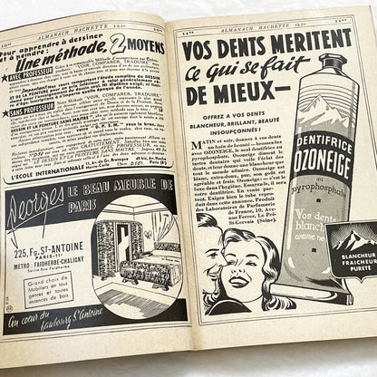 1950s – 300 Pages - Almanach Hachette – Vintage French illustrated almanac – Practical life & advertising encyclopedia