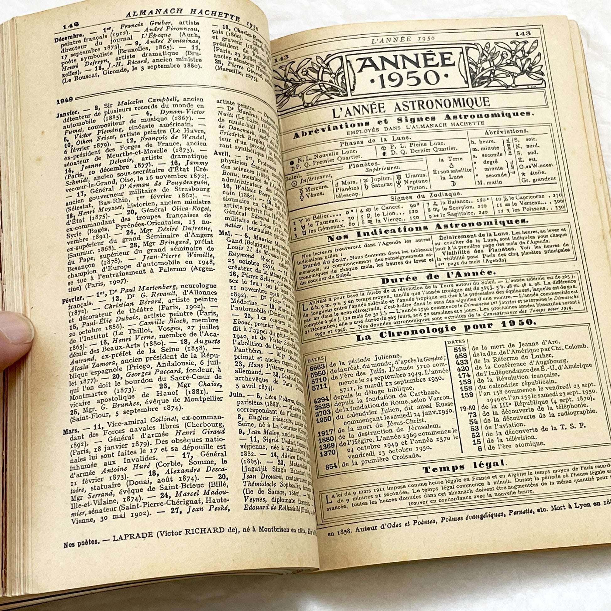 1950s – 300 Pages - Almanach Hachette – Vintage French illustrated almanac – Practical life & advertising encyclopedia