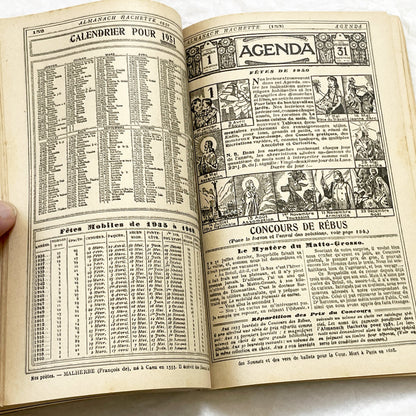 1950s – 300 Pages - Almanach Hachette – Vintage French illustrated almanac – Practical life & advertising encyclopedia