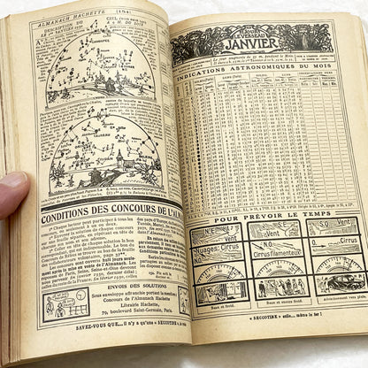 1950s – 300 Pages - Almanach Hachette – Vintage French illustrated almanac – Practical life & advertising encyclopedia