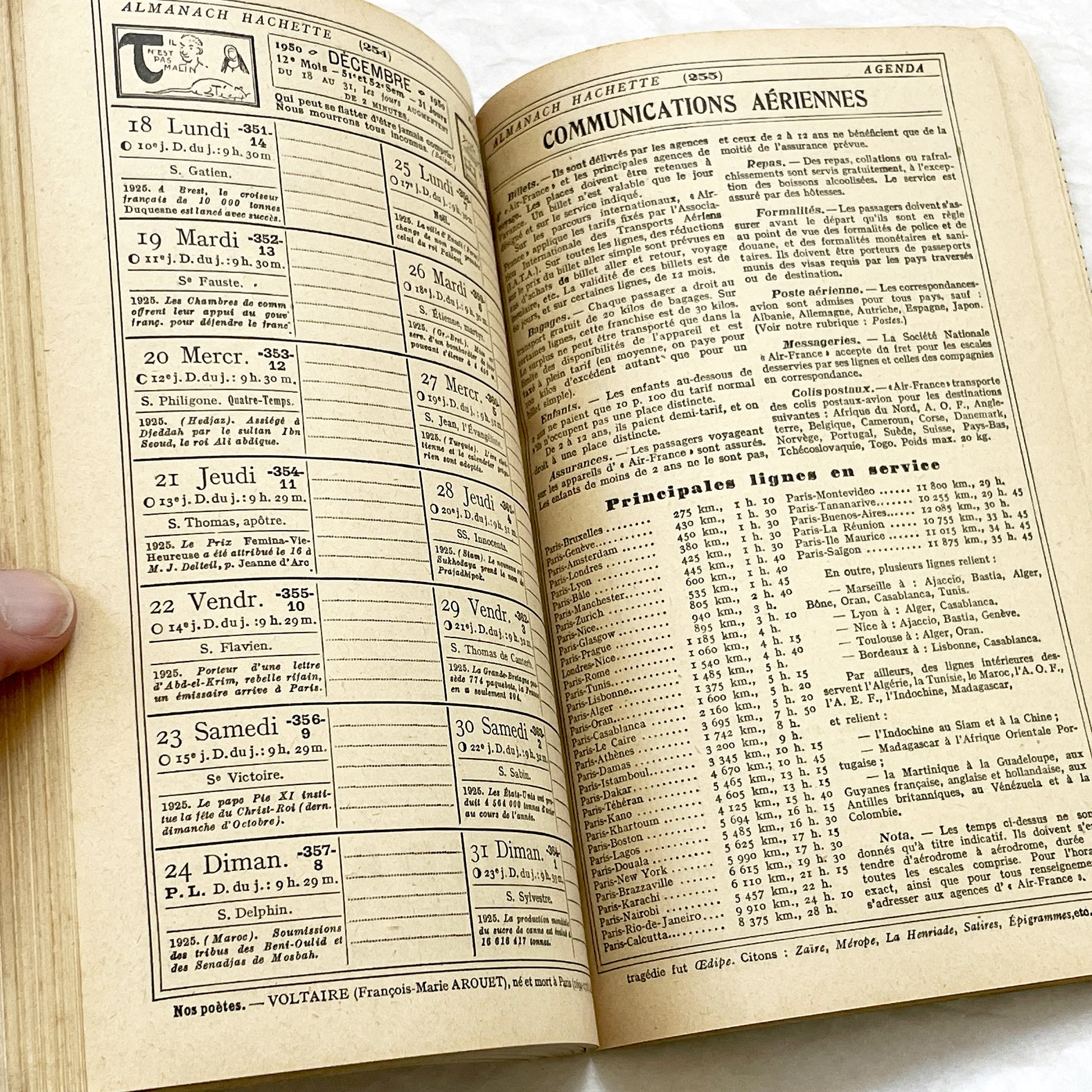 1950s – 300 Pages - Almanach Hachette – Vintage French illustrated almanac – Practical life & advertising encyclopedia