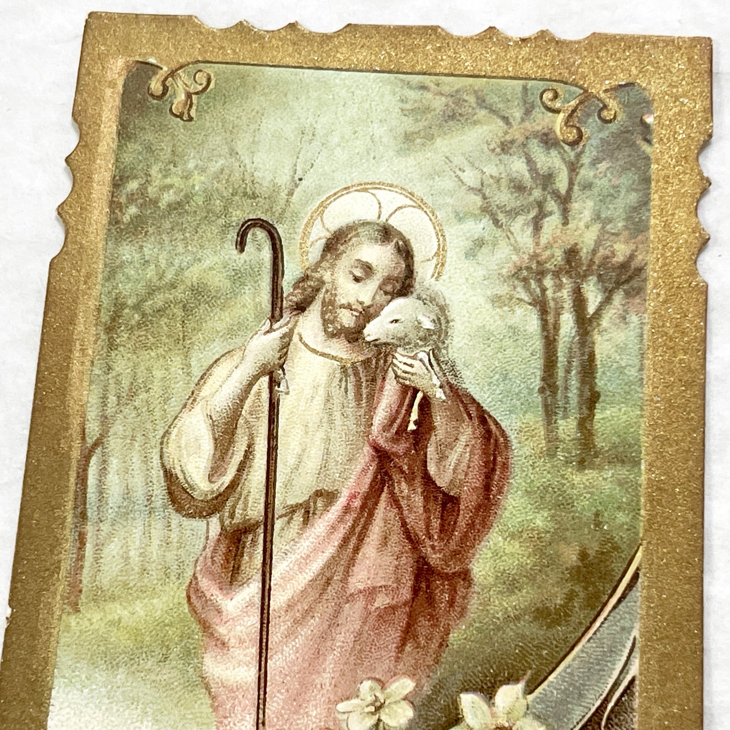 1910s - 2 twoVintage Catholic Holy Cards - First Communion - Good Shepherd - Religious Ephemera - Devotional Keepsakes