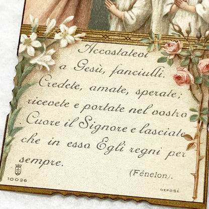 1910s - 2 twoVintage Catholic Holy Cards - First Communion - Good Shepherd - Religious Ephemera - Devotional Keepsakes