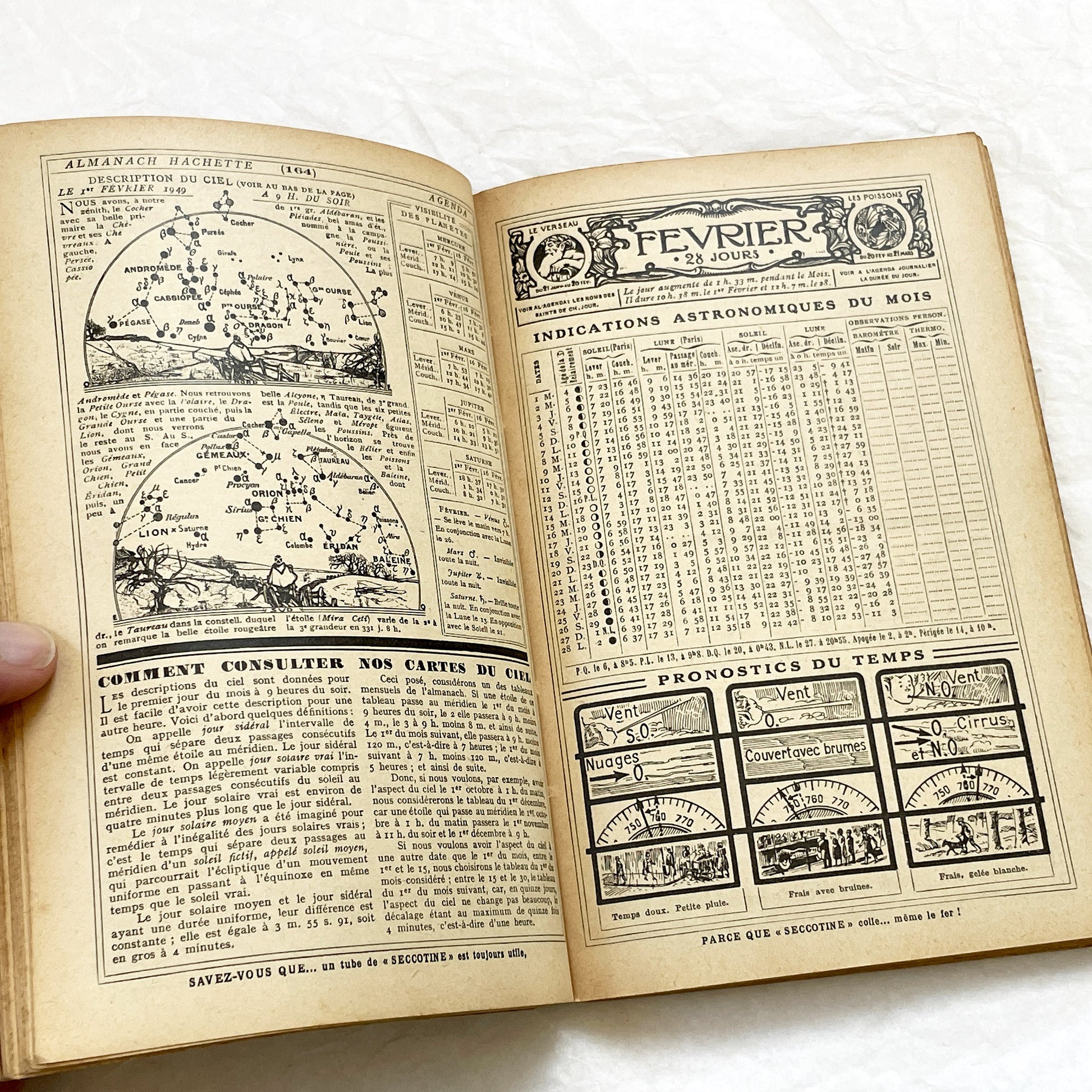 1940s – 300 Pages - Almanach Hachette – Vintage French illustrated almanac – Practical life & advertising encyclopedia