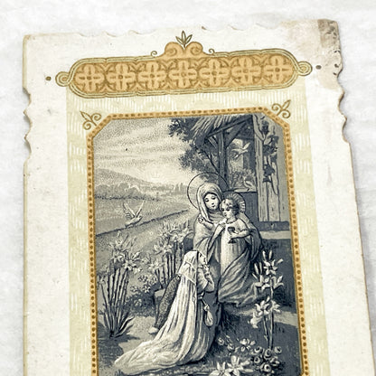 1930s - 2 Vintage French Catholic Holy Cards - Confirmation Souvenir Leaflet - Religious Ephemera Art - Devotional Collectible