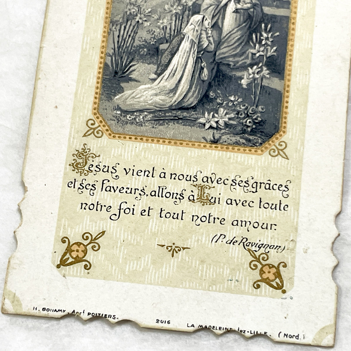 1930s - 2 Vintage French Catholic Holy Cards - Confirmation Souvenir Leaflet - Religious Ephemera Art - Devotional Collectible
