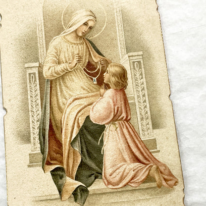 1900s - Antique French Catholic Communion Cards - Religious Ephemera - Vintage Holy Cards - Mary and Child - Chalice Artwork - Devotional