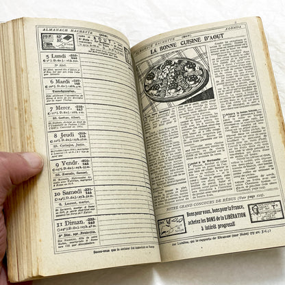 1940s – 300 Pages - Almanach Hachette – Vintage French illustrated almanac – Practical life & advertising encyclopedia