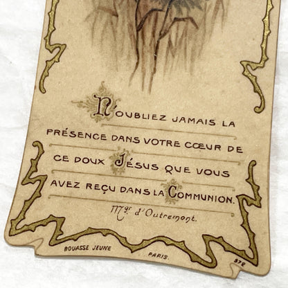 1900s - Antique French Catholic Communion Cards - Religious Ephemera - Vintage Holy Cards - Mary and Child - Chalice Artwork - Devotional