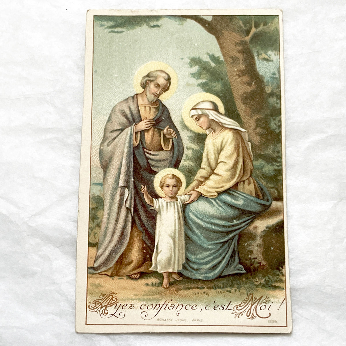 1920s - 3 Antique French Religious Holy Cards - First Communion - Sacred Art - Vintage Catholic Prayer Devotional Souvenirs