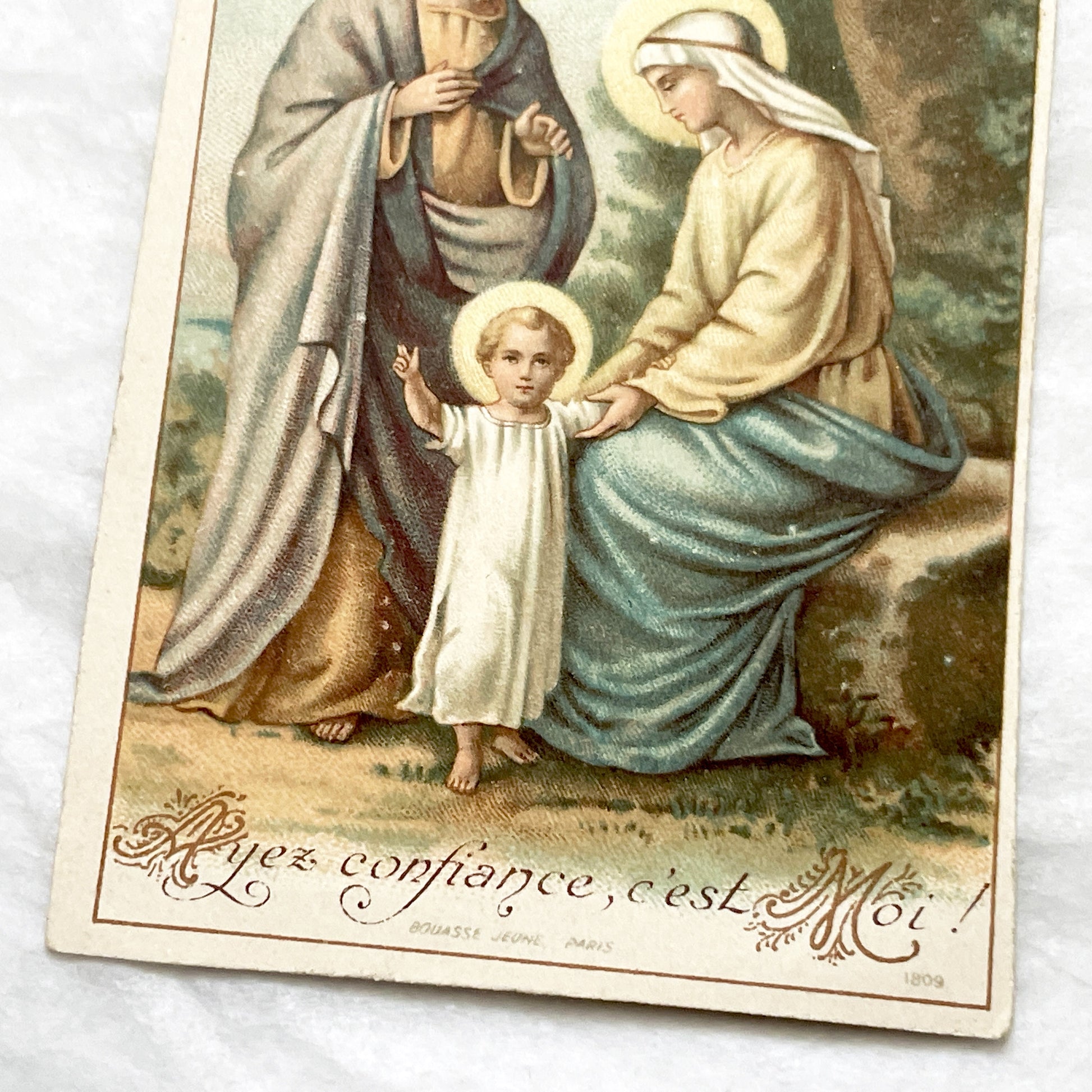 1920s - 3 Antique French Religious Holy Cards - First Communion - Sacred Art - Vintage Catholic Prayer Devotional Souvenirs