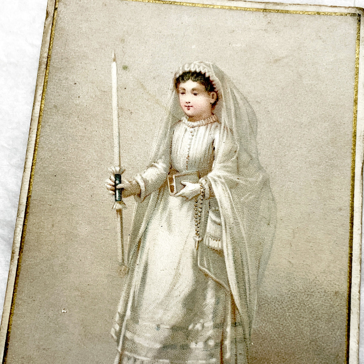 Late 19th - 4, Antique French Religious Holy Cards - Catholic Prayer Souvenirs - Chromolithography - Vintage Ephemera Collection