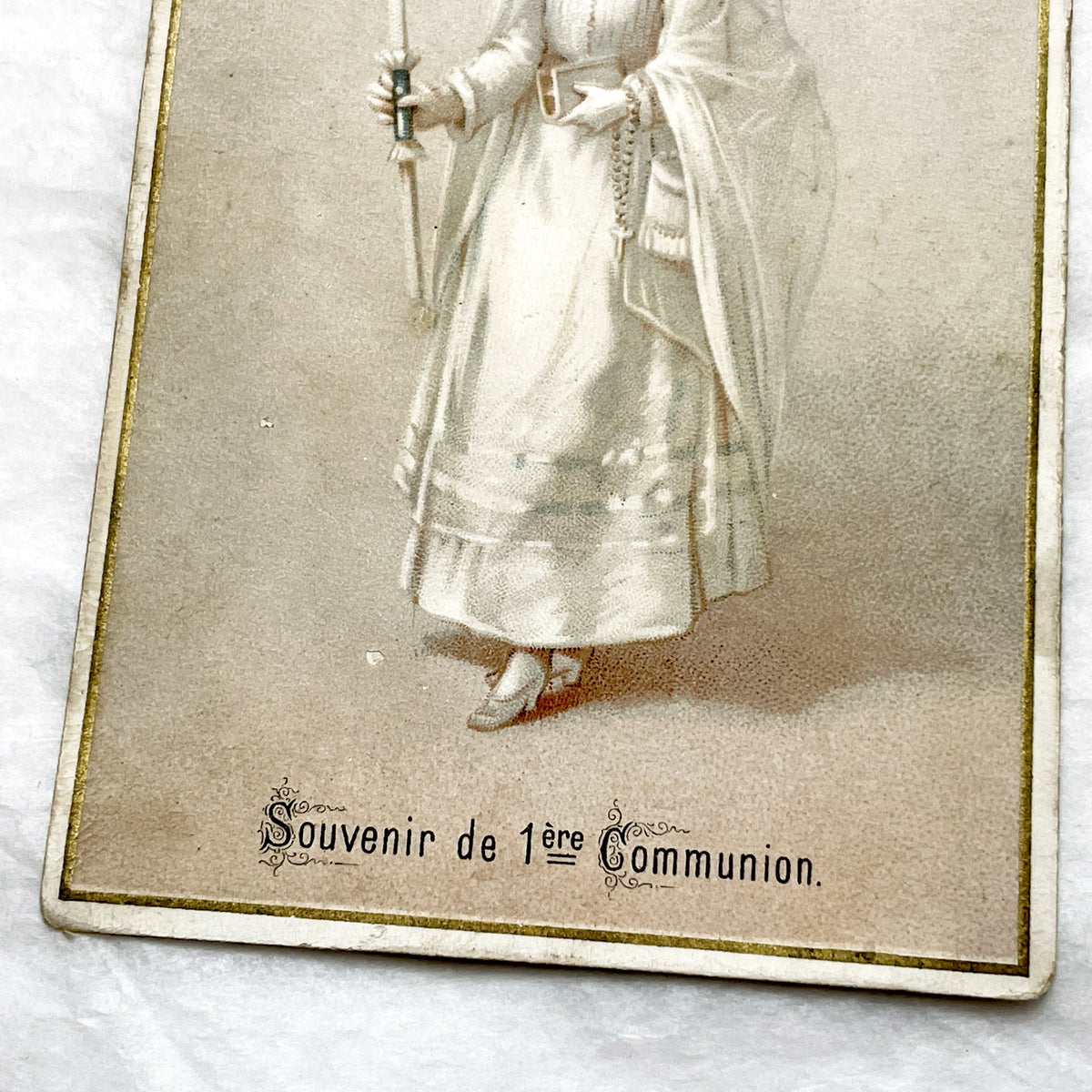 Late 19th - 4, Antique French Religious Holy Cards - Catholic Prayer Souvenirs - Chromolithography - Vintage Ephemera Collection