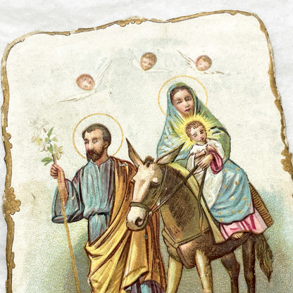 Late 19th - 4, Antique French Religious Holy Cards - Catholic Prayer Souvenirs - Chromolithography - Vintage Ephemera Collection