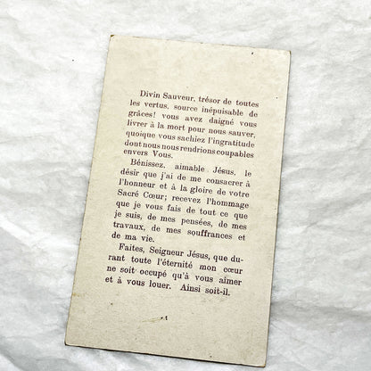 Late 19th - 4 Antique French Holy Cards - Devotional Imagery Collection - Sacred Heart - Lourdes Grotto - Marian Scenes