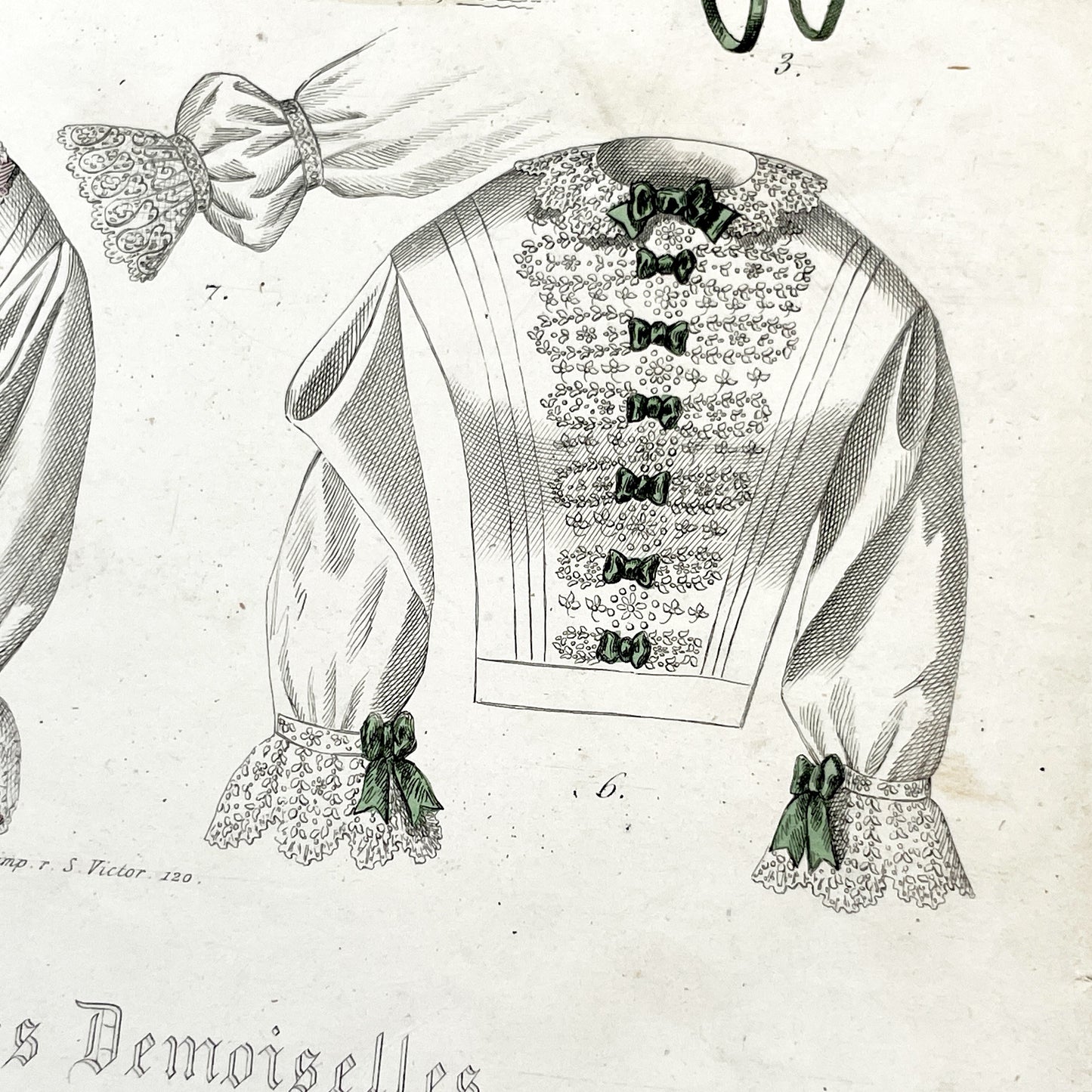 1850s - Journal des Demoiselles - Original French Fashion Print - Hand-Colored Engraving - Children's and Women's Styles - Parisian Elegance