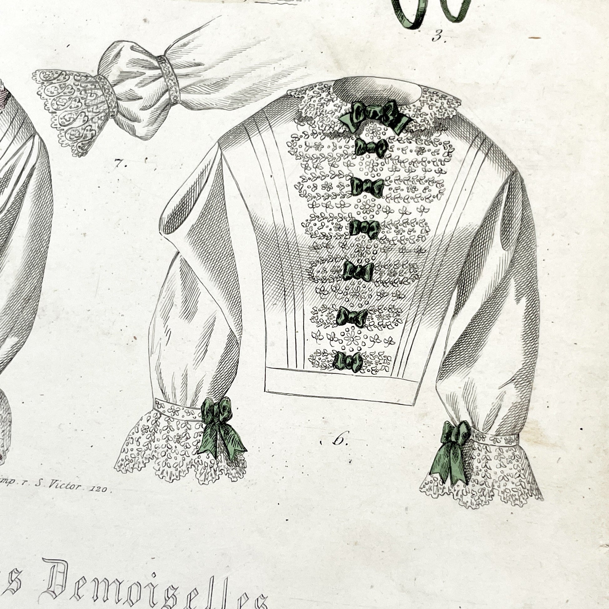 1850s - Journal des Demoiselles - Original French Fashion Print - Hand-Colored Engraving - Children's and Women's Styles - Parisian Elegance