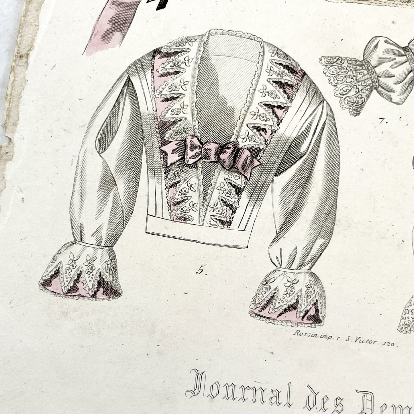 1850s - Journal des Demoiselles - Original French Fashion Print - Hand-Colored Engraving - Children's and Women's Styles - Parisian Elegance