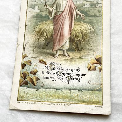 1910s - 4 Vintage French Religious Holy Cards - Jesus Christ Eucharist Devotional Prayer Art - First Communion Easter Christmas