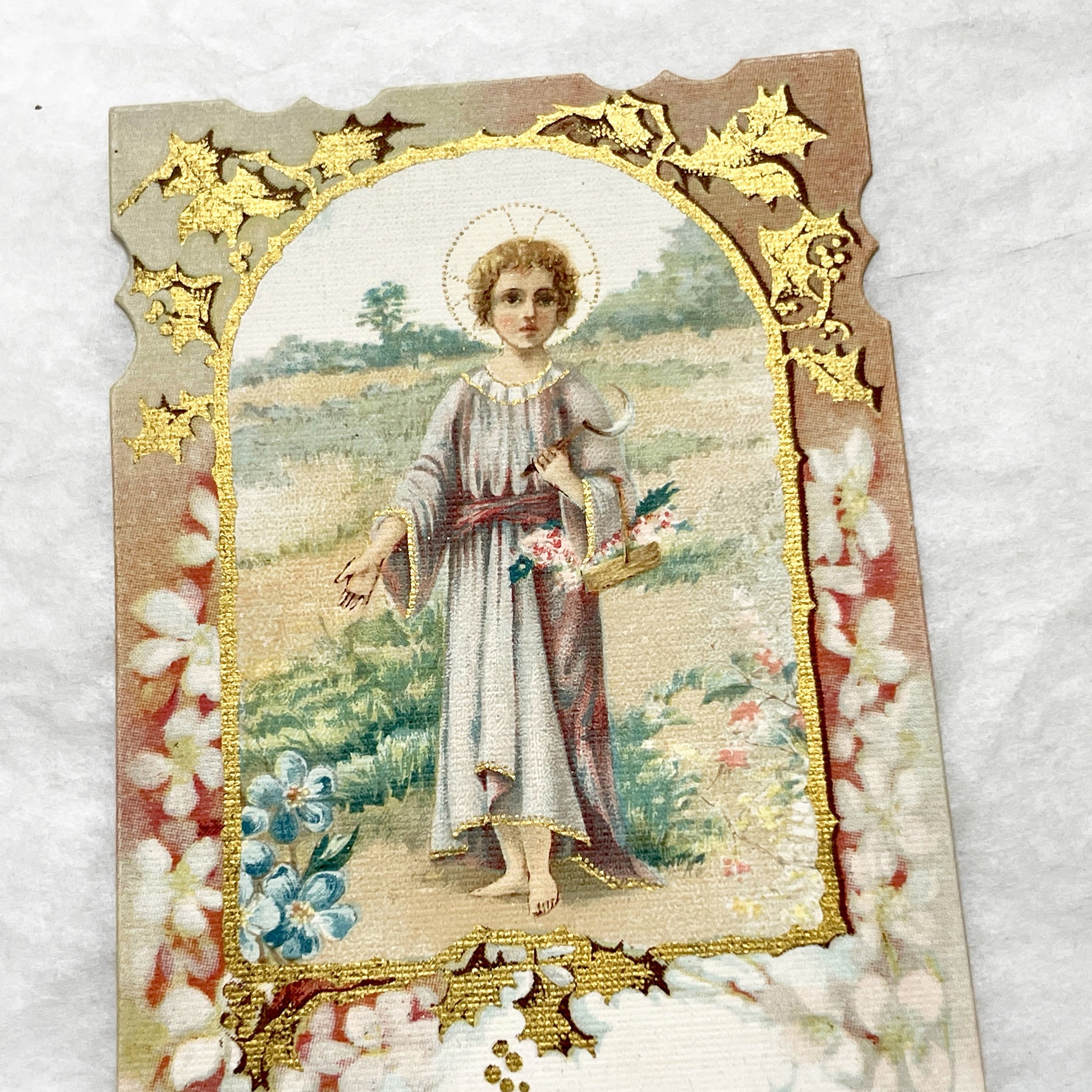 1910s - 4 Vintage French Religious Holy Cards - Jesus Christ Eucharist Devotional Prayer Art - First Communion Easter Christmas