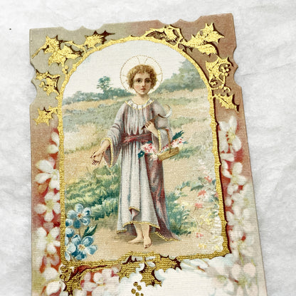1910s - 4 Vintage French Religious Holy Cards - Jesus Christ Eucharist Devotional Prayer Art - First Communion Easter Christmas