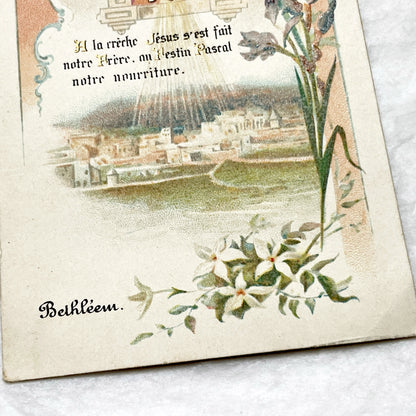1910s - 4 Vintage French Religious Holy Cards - Jesus Christ Eucharist Devotional Prayer Art - First Communion Easter Christmas