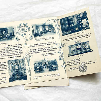 1940s - 5 Vintage French Religious Holy Cards Collection - Catholic Prayer Card Art - Saints - Lourdes - Communion - Devotional Ephemera