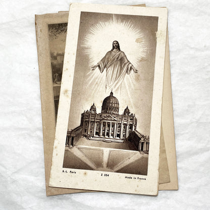 1940s - 6 Vintage French Religious Cards - Catholic Sacraments - Communion & Confirmation Souvenirs - Devotional Art Collectibles