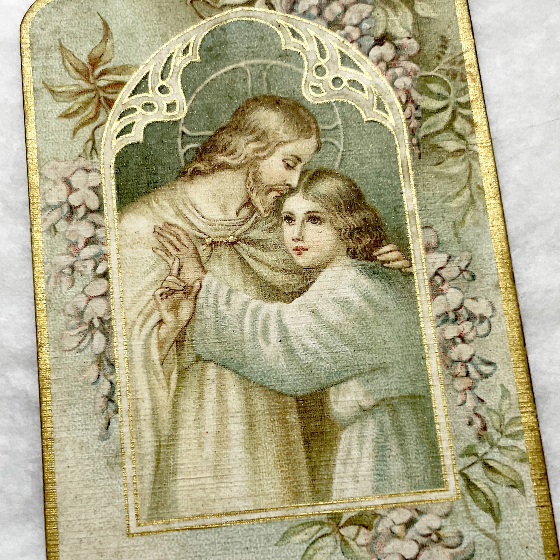 1920s - 4 French Religious Prayer Cards - Vintage Catholic Chromolithographs - First Communion, Saints, Virgin Mary - Devotional Art