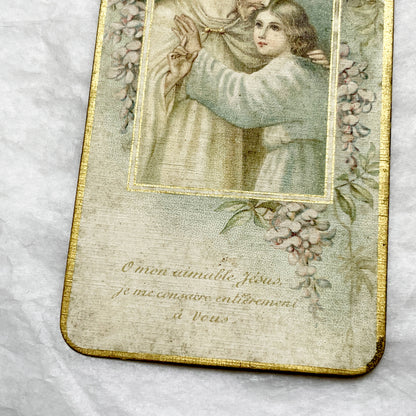 1920s - 4 French Religious Prayer Cards - Vintage Catholic Chromolithographs - First Communion, Saints, Virgin Mary - Devotional Art