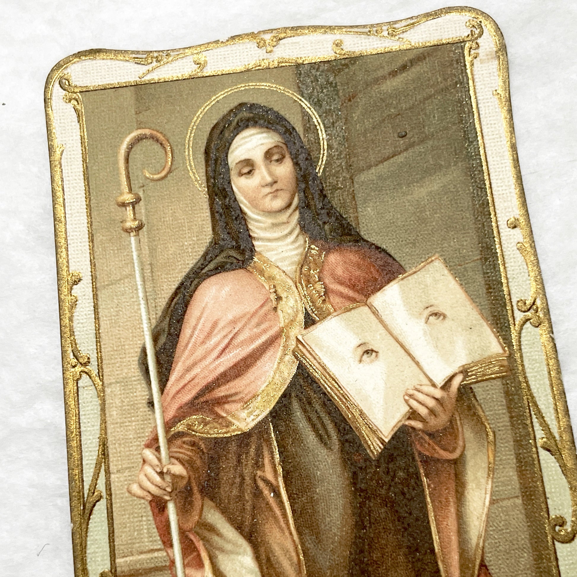 1920s - 4 French Religious Prayer Cards - Vintage Catholic Chromolithographs - First Communion, Saints, Virgin Mary - Devotional Art