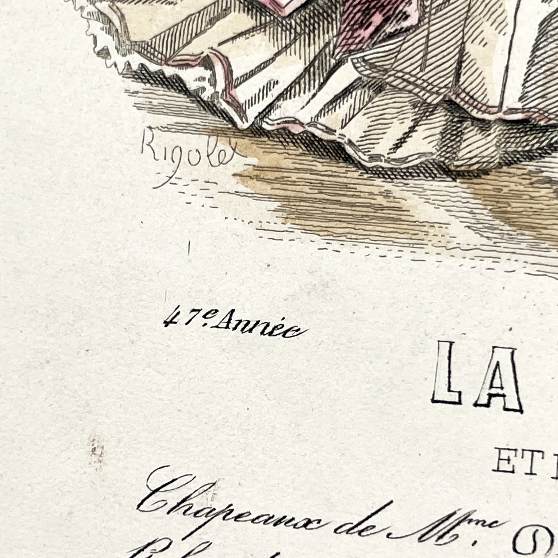 1870s - Original French Fashion Plate - La Femme et la Famille Journal - January February 1879 - Victorian Era Elegant Apparel - Paris