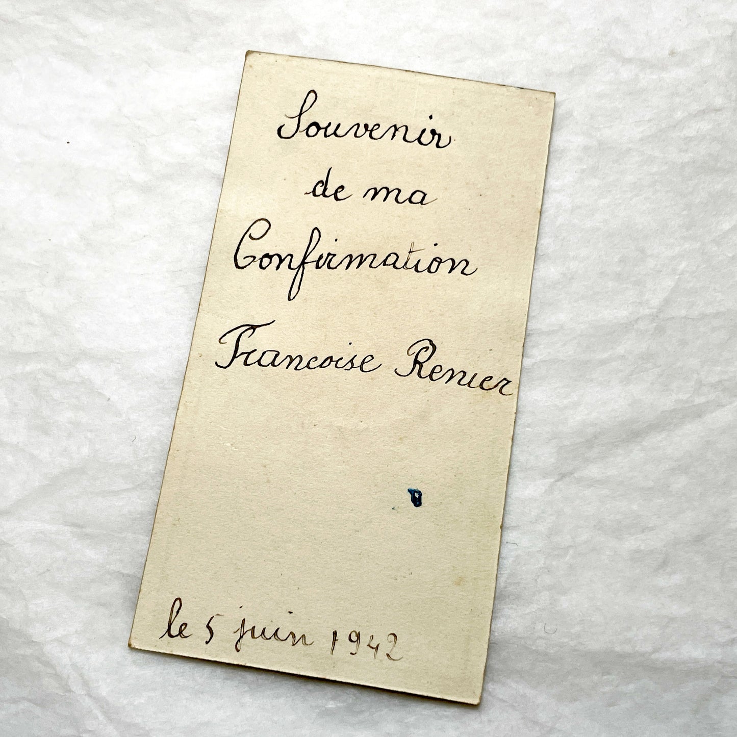 1940s - Vintage Religious Prayer Card - Virgin Mary Image - French Confirmation Souvenir - Bouasse-Jeune - Catholic Devotional Art